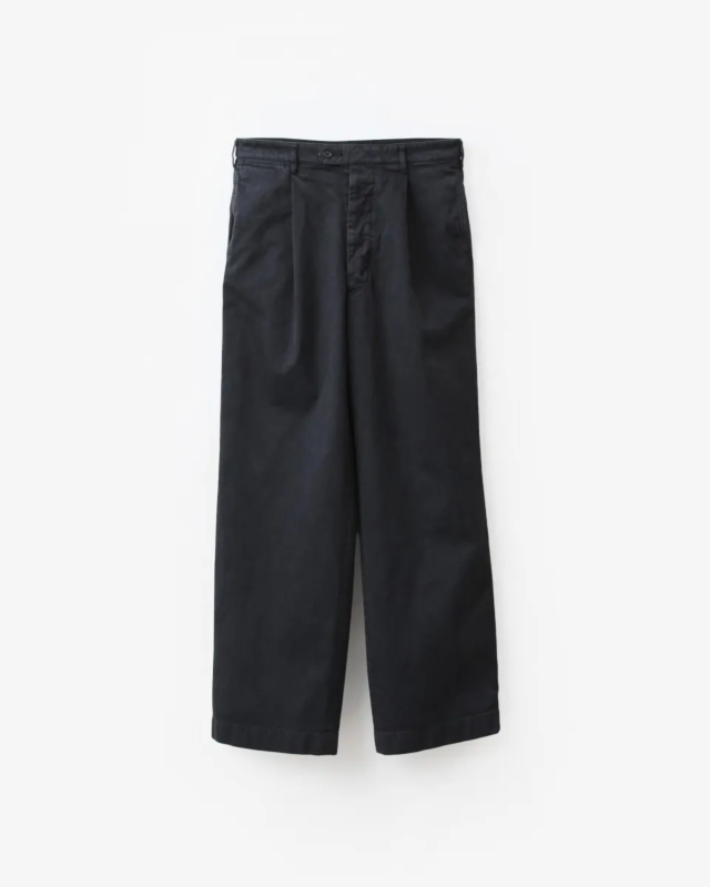 AURALEE GARMENT-DYED FINX LIGHT CHINO ONE-TUCK WIDE PANTS [A26SP02LF]