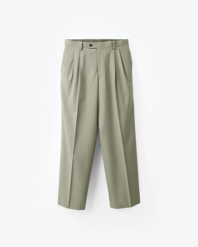 AURALEE ULTRA FINE TROPICAL WOOL TWO-TUCK SLACKS [A26SP02MT]