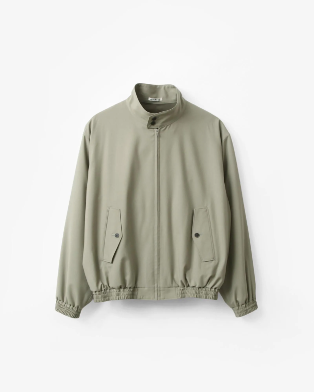 AURALEE ULTRA FINE TROPICAL WOOL ZIP BLOUSON [A26SB01MT]