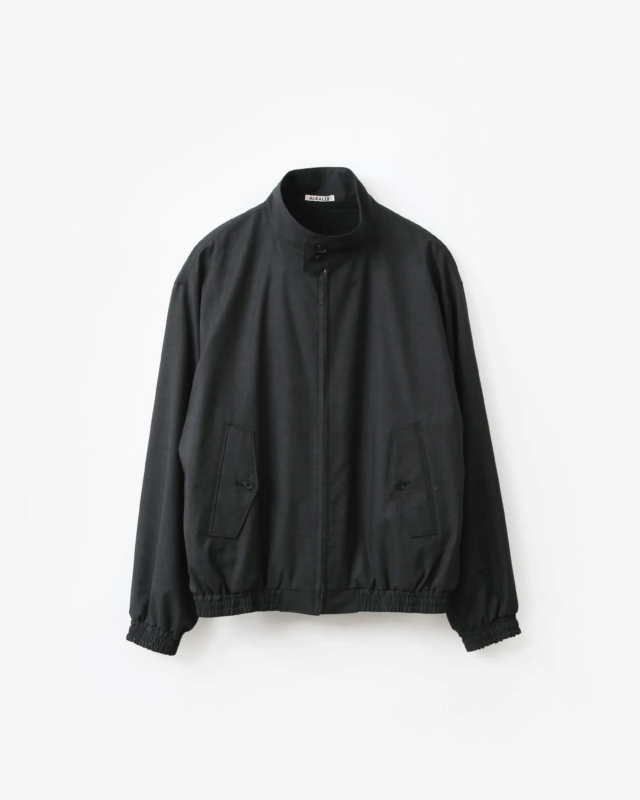 AURALEE ULTRA FINE TROPICAL WOOL ZIP BLOUSON [A26SB01MT]