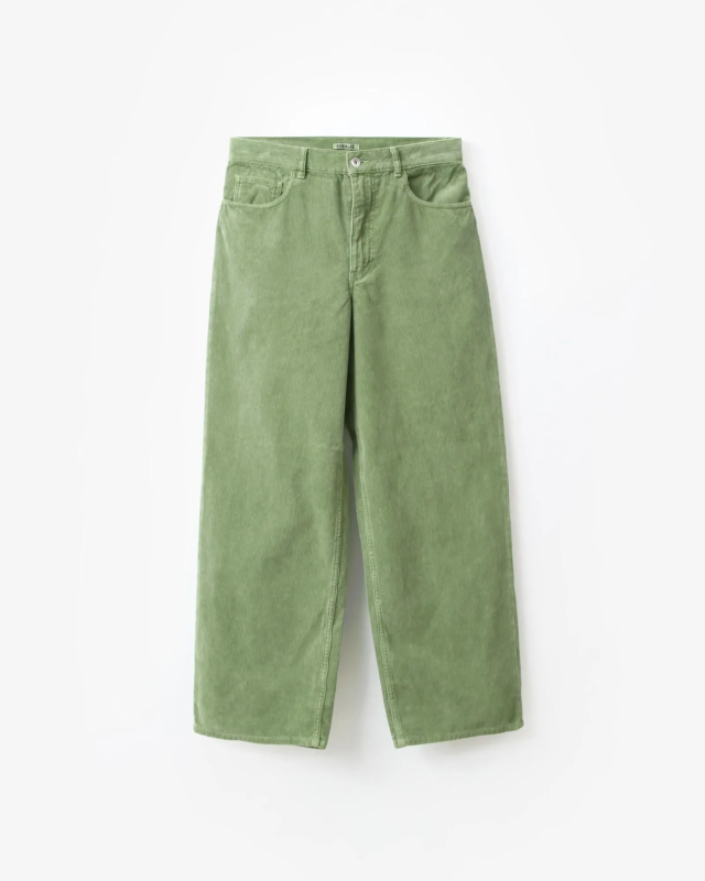 AURALEE GARMENT-DYED FINX CORDUROY 5P WIDE PANTS [A26SP01FX]