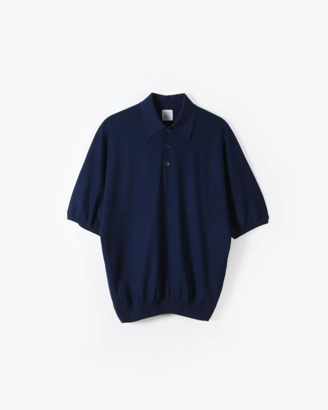GGG  Knit Reduced Collar Half Sleeve Polo [01-01-1537]