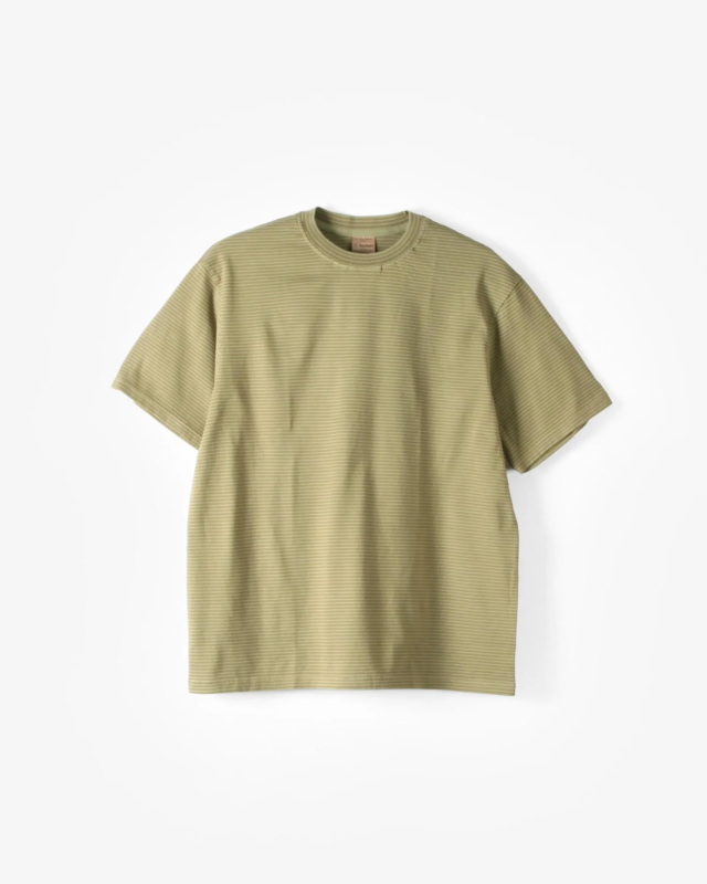 Yonetomi NEW BASIC  GARMENT DYED BORDER T-SHIRT [95-262-034]