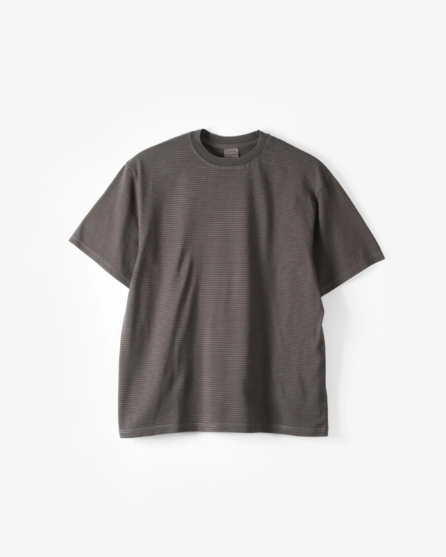 Yonetomi NEW BASIC  GARMENT DYED BORDER T-SHIRT [95-262-034]