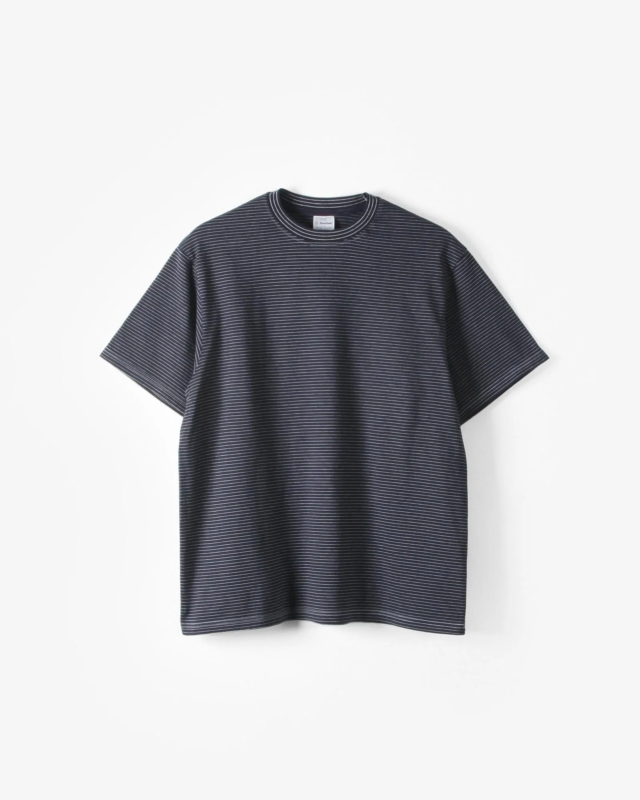 Yonetomi NEW BASIC  GARMENT DYED BORDER T-SHIRT [95-262-034]