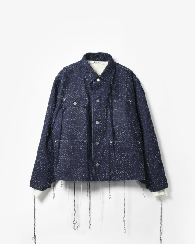 Midorikawa  NEEDLE SILK DENIM COVERALL INDIGO [MID26AW-JK03]