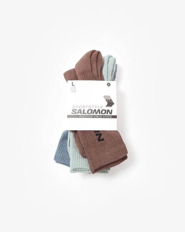 SALOMON EVERYDAY CREW 3-PACK STORMY WEATHER/SEA FOAM/MUSTANG [LC3067500]