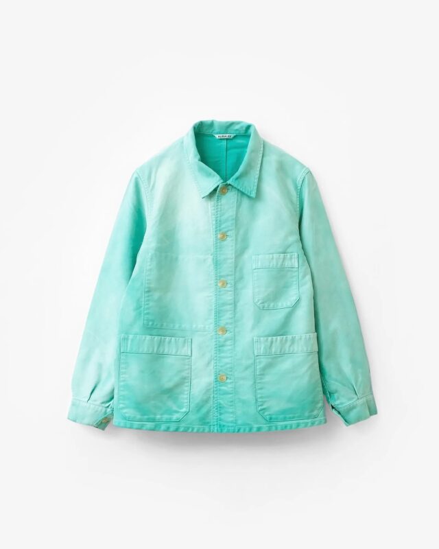 AURALEE GARMENT-DYED ORGANIC COTTON HEAVY MOLESKIN COVERALL [A26AB02HM]