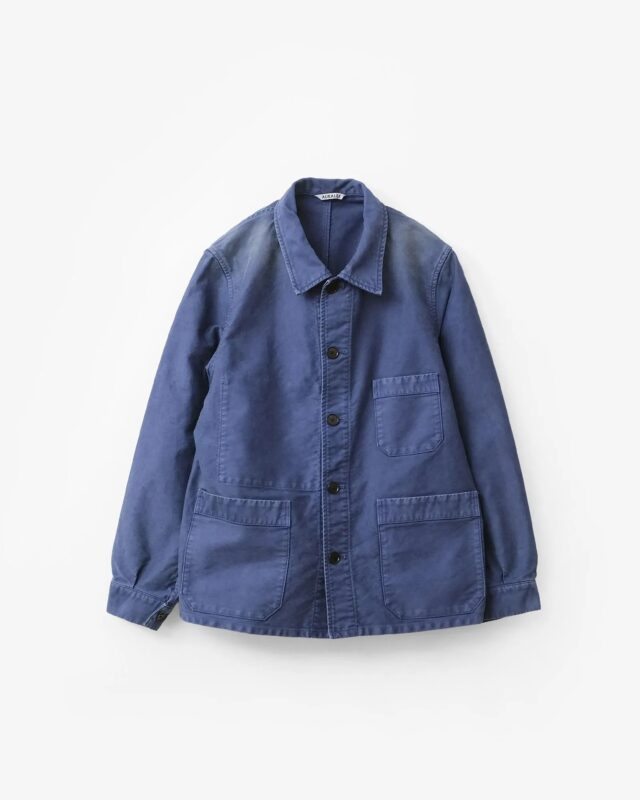 AURALEE GARMENT-DYED ORGANIC COTTON HEAVY MOLESKIN COVERALL [A26AB02HM]