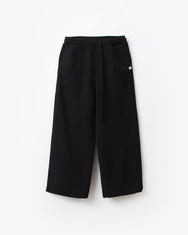 Perfect ribs BASIC LINE New Super Wide Sweat Pants Black [PR634055]