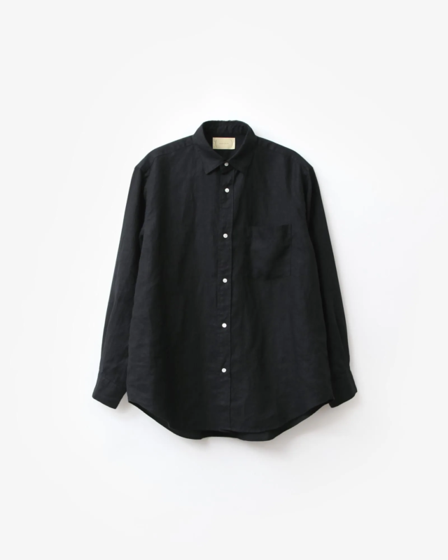 cantate  Essential Linen Shirt NOIR [CA0601]