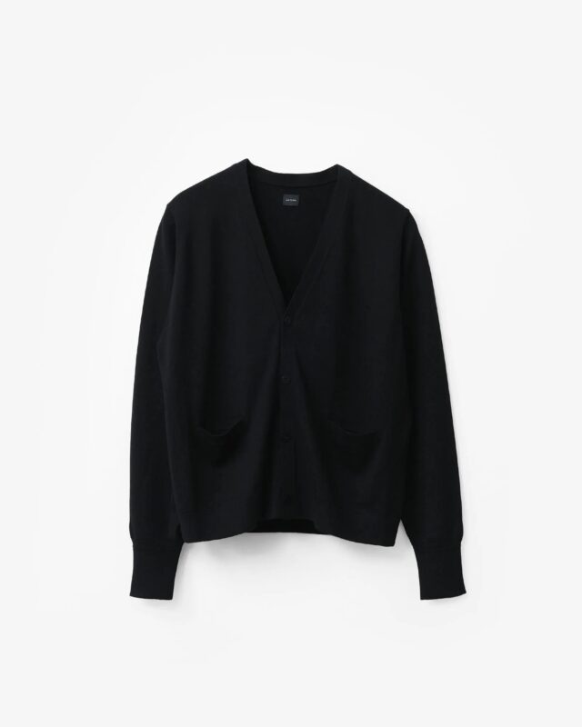 MAYKAM STRUCTURE EYELET CARDIGAN BLACK [2602-145]