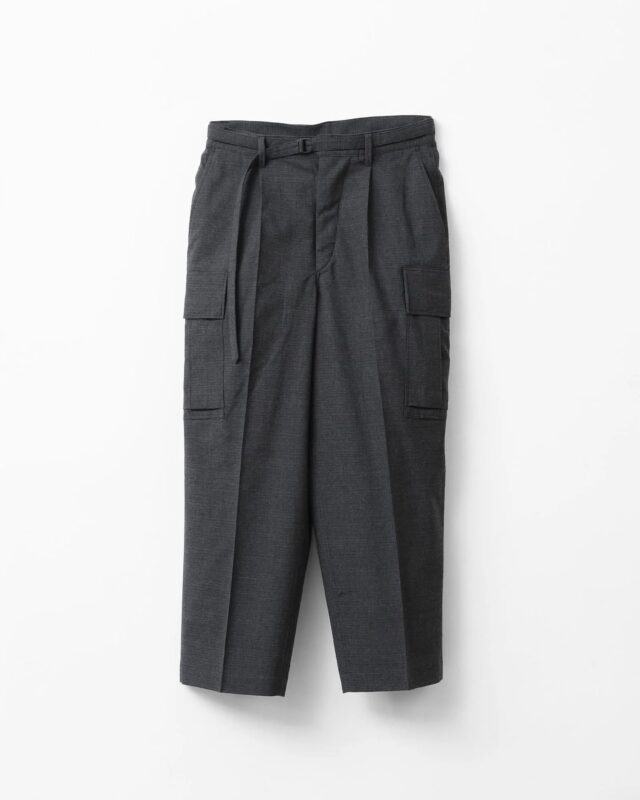 blurhms Wool Ramie Mohair 6P Belted Trousers [BHS26F029]