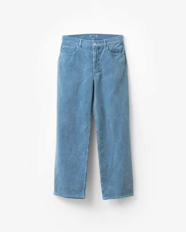 AURALEE GARMENT-DYED FINX CORDUROY 5P WIDE PANTS [A26AP01FX]