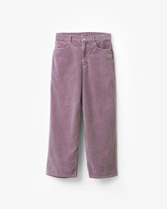 AURALEE GARMENT-DYED FINX CORDUROY 5P WIDE PANTS [A26AP01FX]