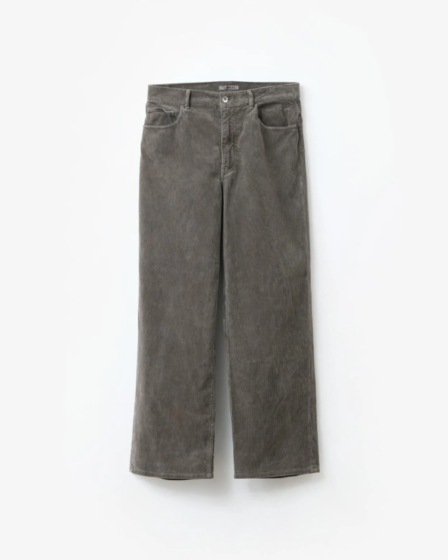 AURALEE GARMENT-DYED FINX CORDUROY 5P WIDE PANTS [A26AP01FX]