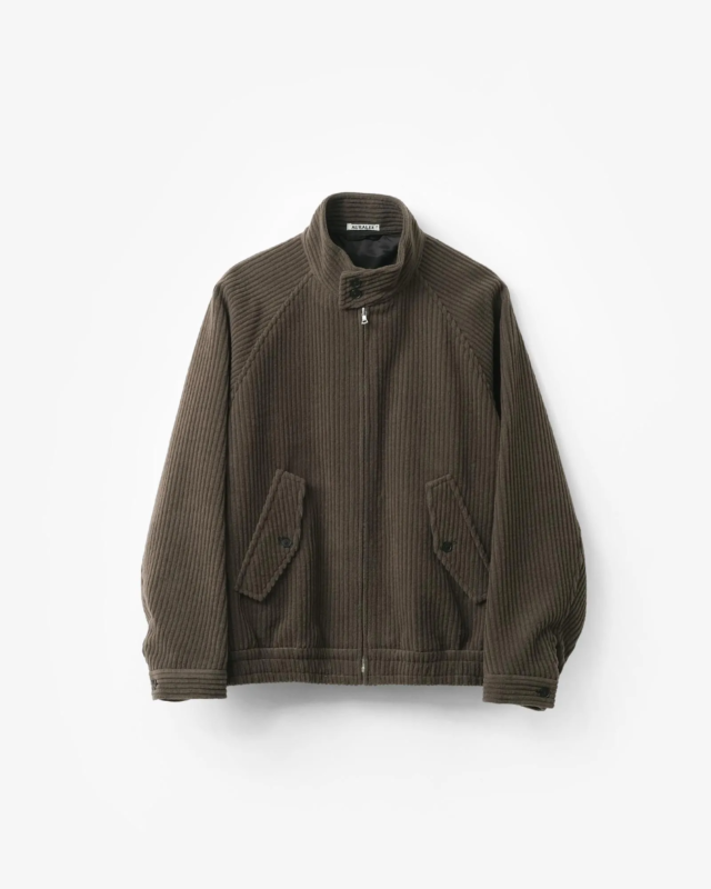 AURALEE WOOL CASHMERE CORDUROY ZIP BLOUSON [A26AB02FC]
