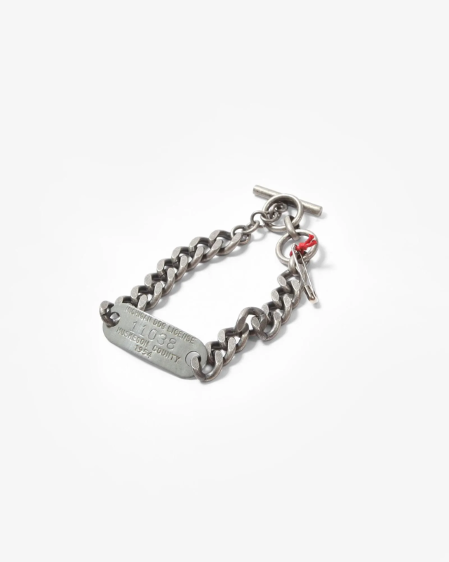 HEXICO REVERSE 1954s U.S.A. DOG-TAG MIXING CHAIN BRACELET SILVER [8027]
