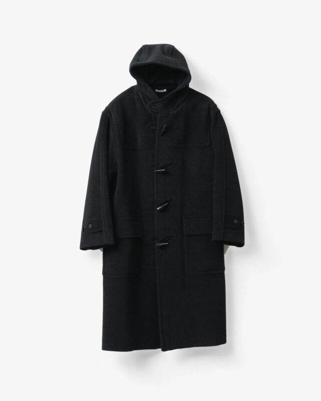 AURALEE WOOL HERRINGBONE DUFFLE COAT [A26AC01WH]