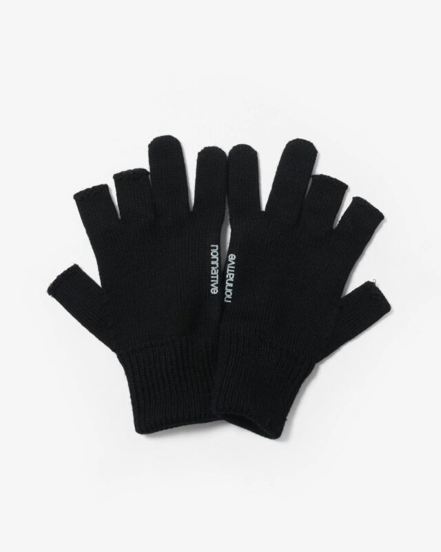 nonnative HIKER FINGERLESS GLOVES WOOL YARN BLACK [NN-A4905]