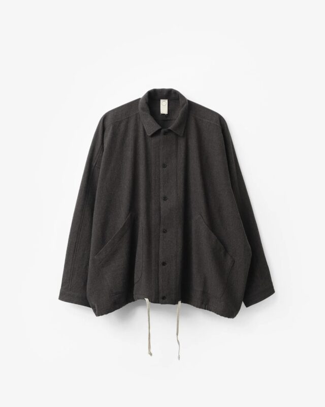 O project BALLOON SHIRT – CASHMERE BLEND FLANNEL [O22SRT5]