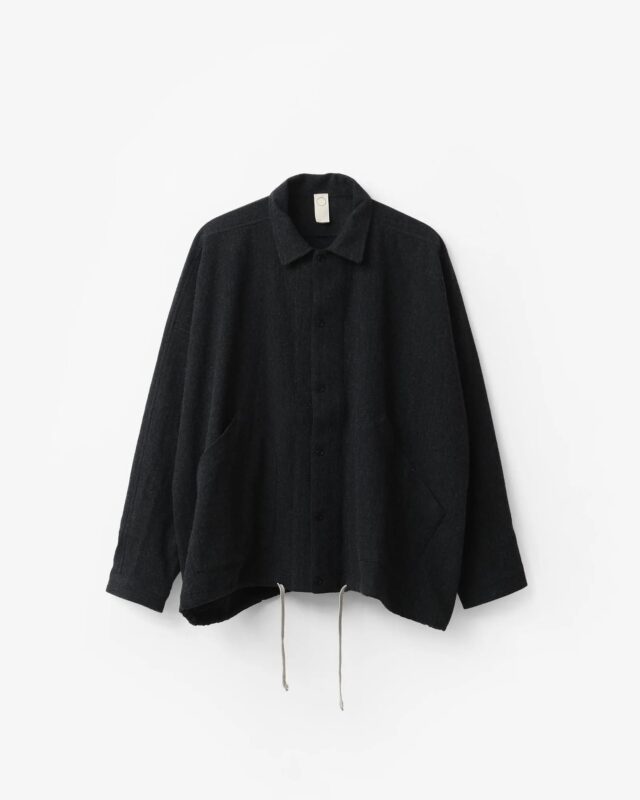 O project BALLOON SHIRT – CASHMERE BLEND FLANNEL [O22SRT5]