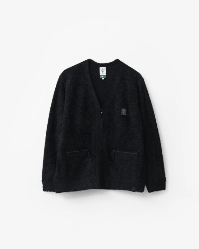 South2 West8 x Foxfire V-Neck Cardigan Black [TY951]