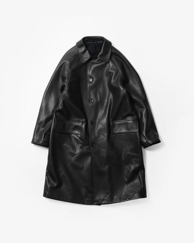 blurhms Steer Leather Reversible Coat Black [BHS26F017]