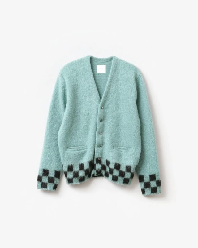 TODAY edition CHECKER MOHAIR CARDIGAN [P-005]